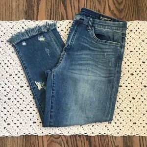 Blank NYC The Ludlow Fringe Hem Distressed Jeans